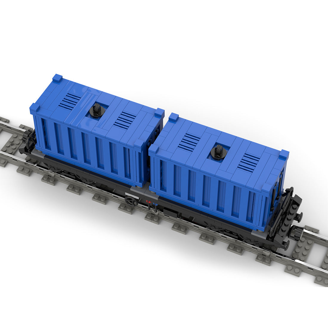 MOC-69657 Container Train Model Assembly Toy Building Blocks Set Creative Ornament - cubertime