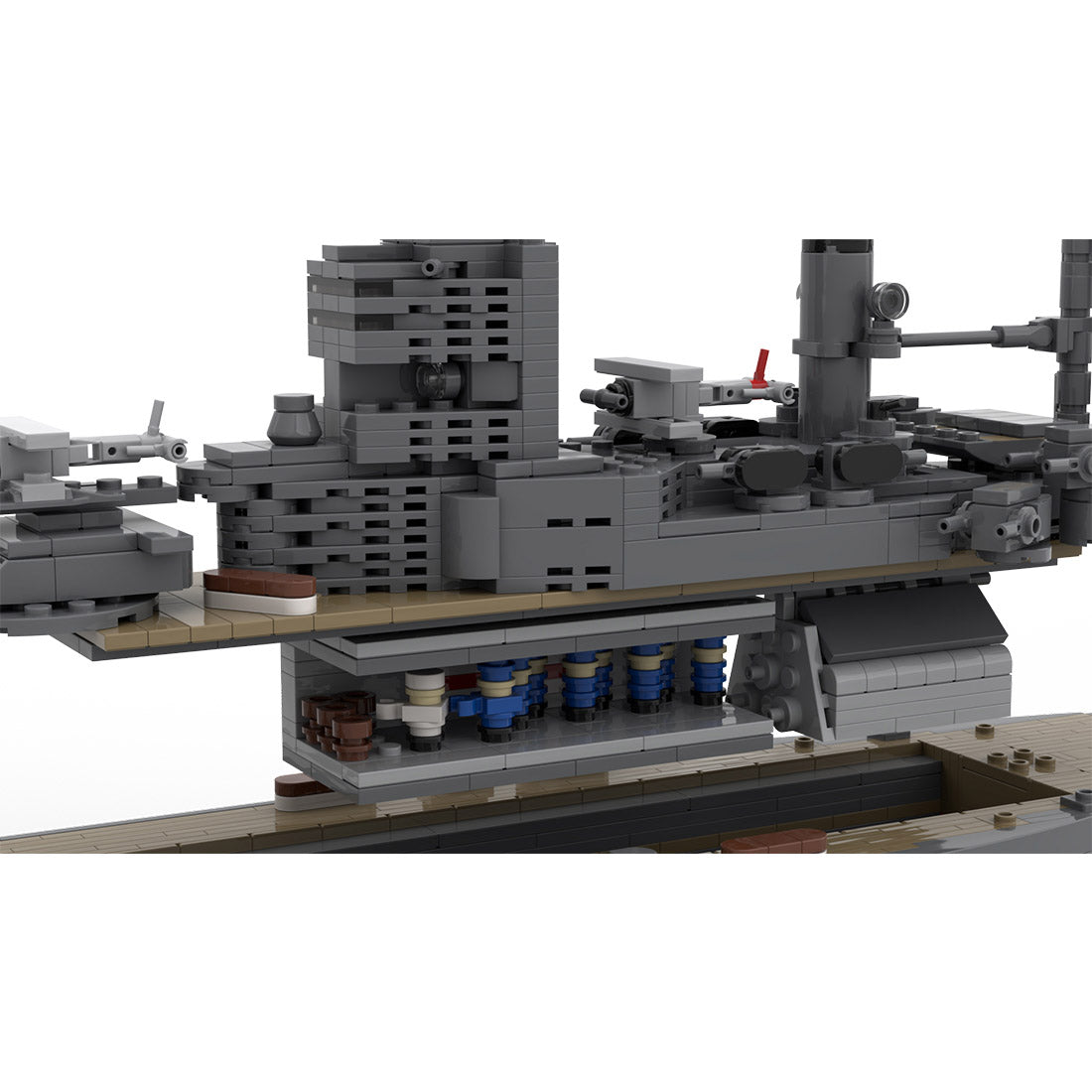 MOC 1/300 Scale Rodney Battleship of World War II British Military DIY Assembly Set (2341PCS) - cubertime