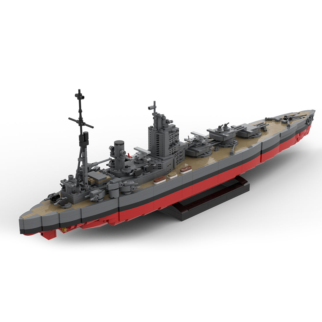 MOC 1/300 Scale Rodney Battleship of World War II British Military DIY Assembly Set (2341PCS) - cubertime