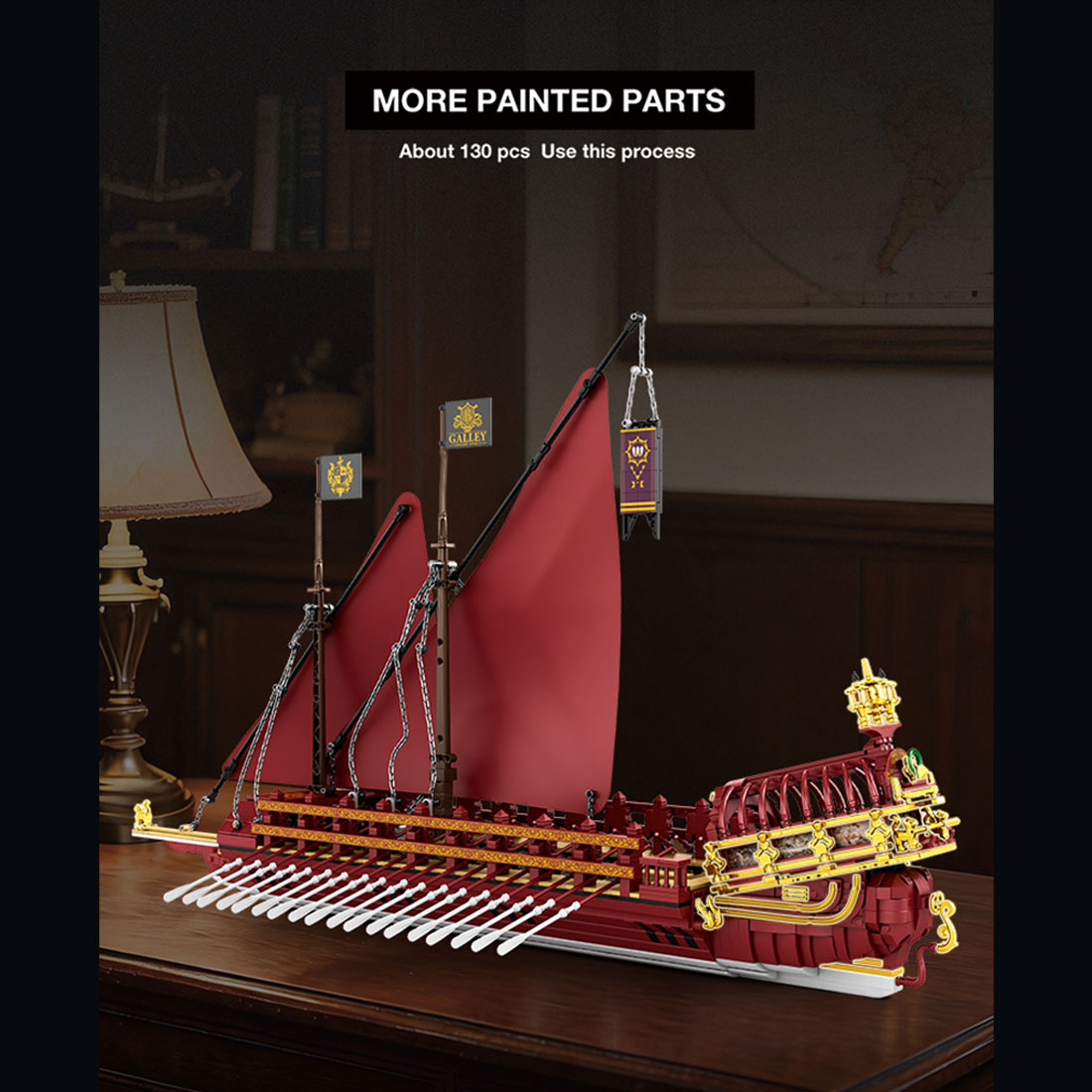 MOC Historic Naval Sailing Warship 130pcs - CUBERTIME