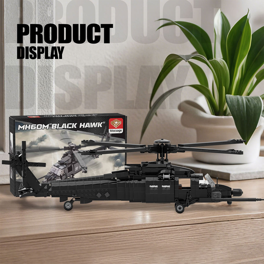 MOC MH60M BlackHawk Military Copter Model Building Blocks Set (1057PCS) - cubertime