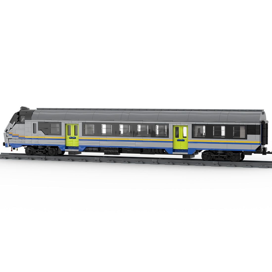 MOC "Mazinga" MDVC type Train Italian Driving Trailer Car Building Blocks Train Model (966PCS), Livery Cab Car Set - cubertime