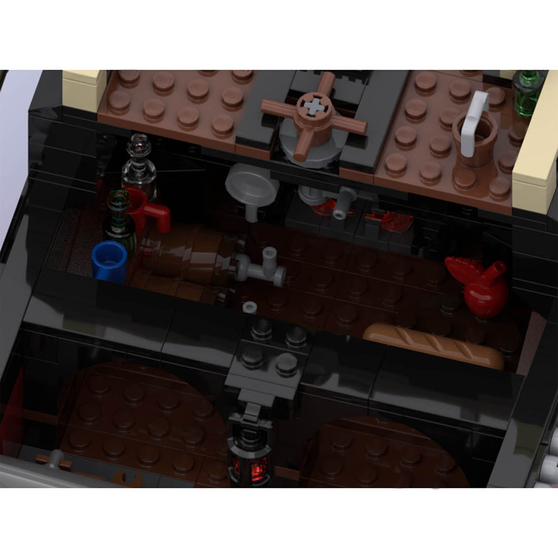 MOC Queen Anne's Revenge Medieval Pirate Ghost Ship Building Blocks Set (3008PCS) - cubertime