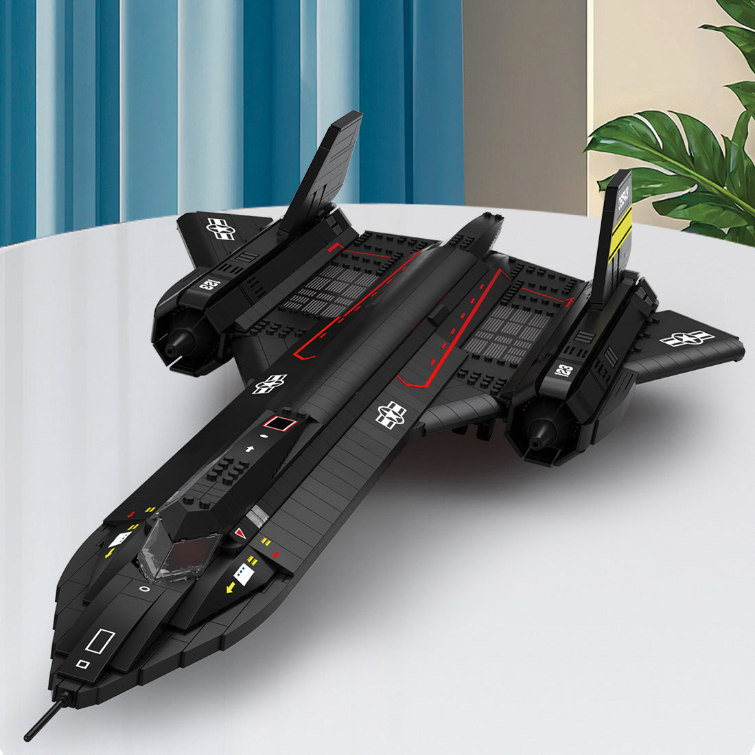 MOC SR71 Blackbird Tactical Aircraft Module Building Blocks Set (1733PCS) - cubertime