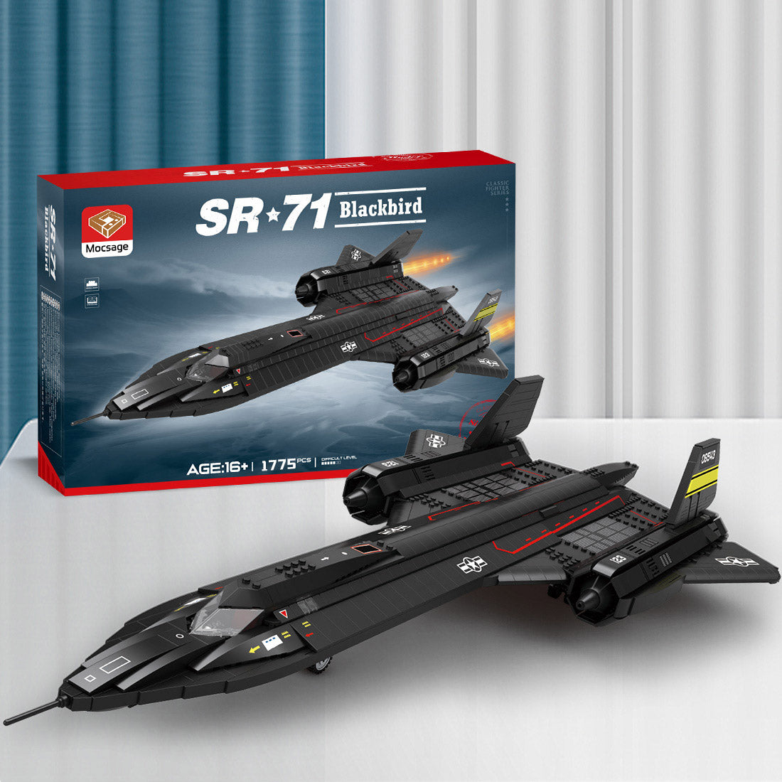 MOC SR71 Blackbird Tactical Aircraft Module Building Blocks Set (1733PCS) - cubertime