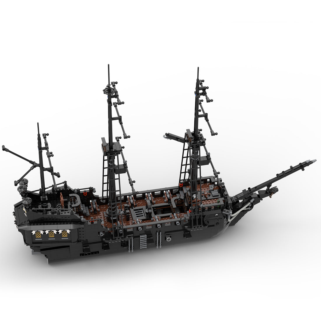 MOC The Black Pearl Medieval Pirate Ghost Ship Building Blocks Set (2808PCS) - cubertime