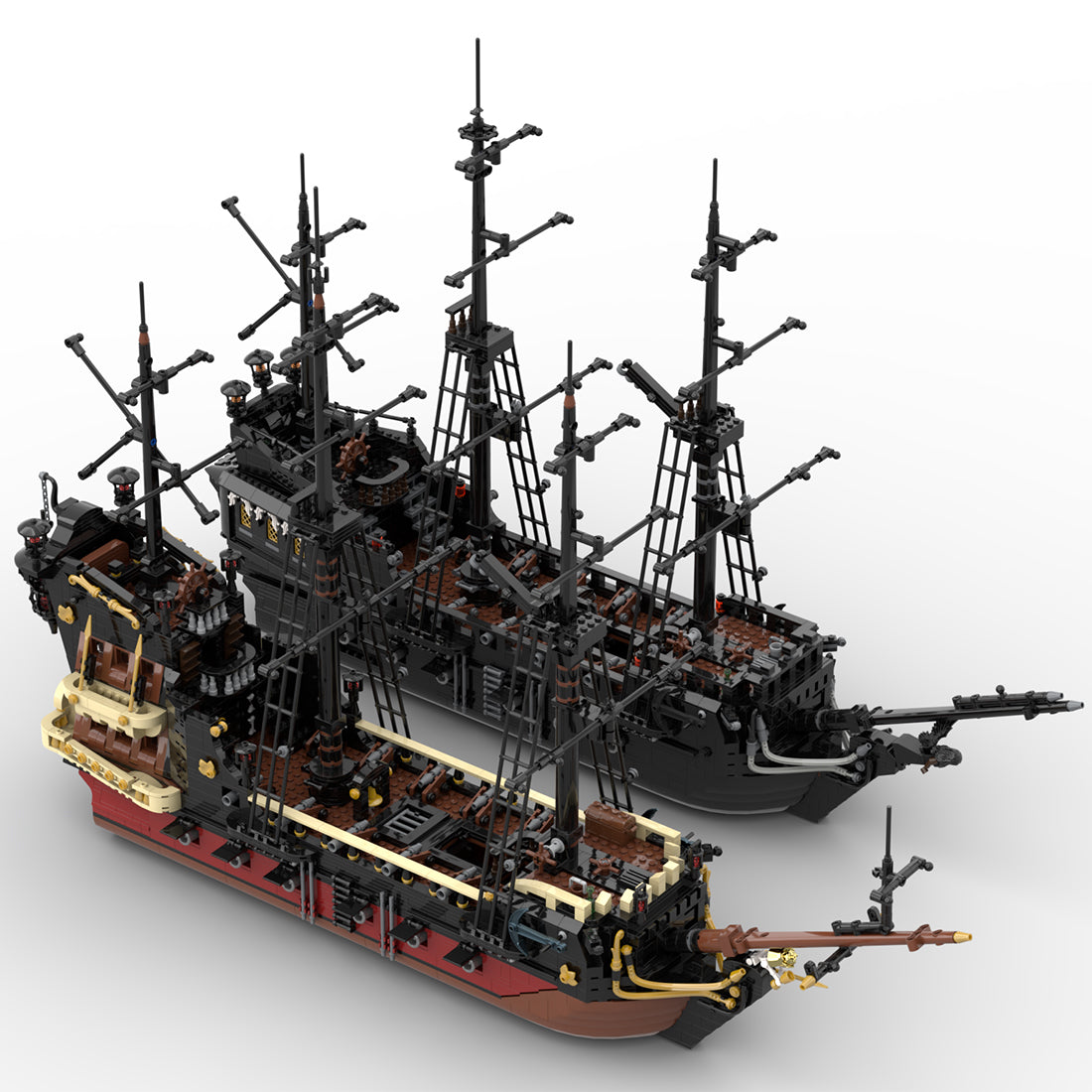 MOC The Black Pearl Medieval Pirate Ghost Ship Building Blocks Set (2808PCS) - cubertime