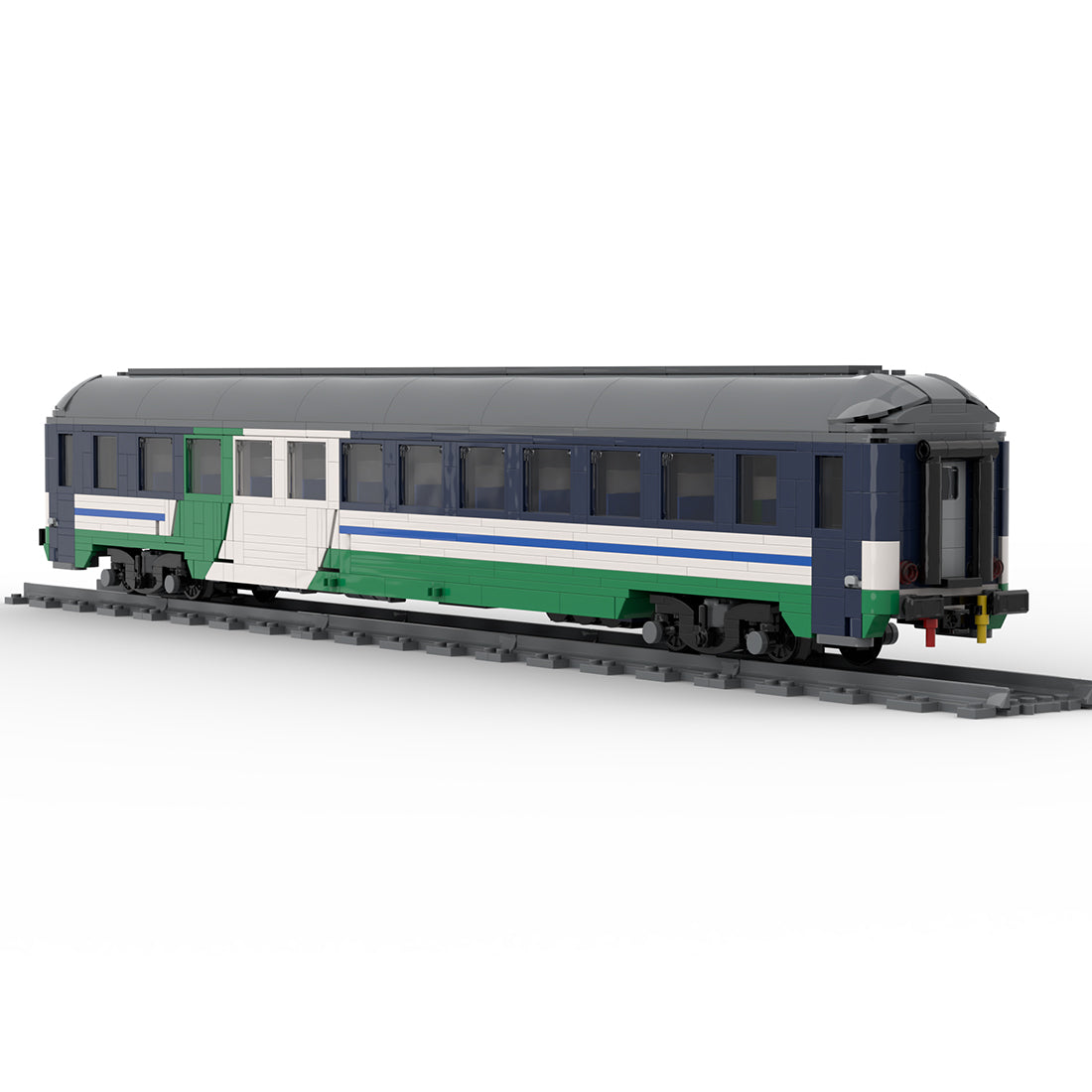 MOC UIC-X Sleeper Train Car Building Blocks Set, XMPR Night Livery Railway Model (1157PCS/UIC-X) - cubertime