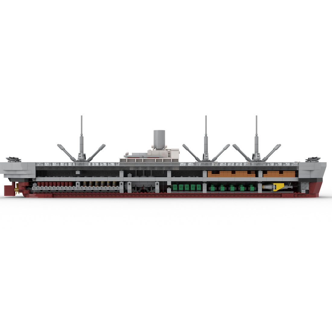 MOC WWII Liberty Cargo Ship Building Blocks Model, Historical Transport Vessel Micro Brick Naval Display Set for Adults Collectors(3172PCS) - cubertime
