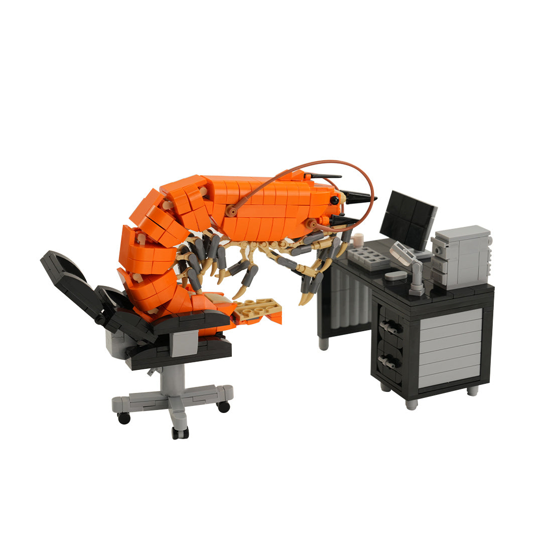 MOC Working Shrimp Man Building Blocks Set (675PCS) - cubertime