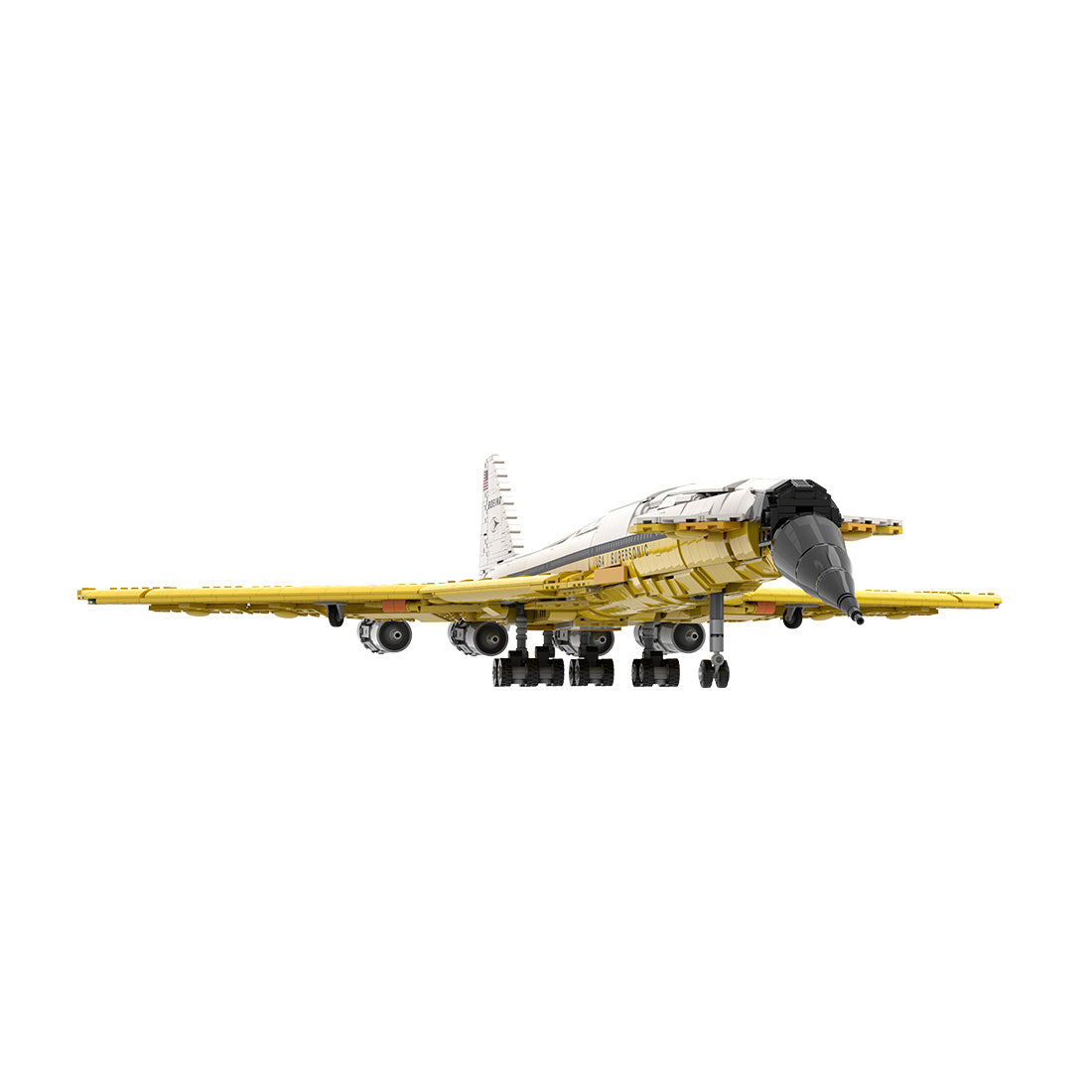 MOC 1/80 Scale B2707-200 TWA SST American Boeing Supersonic Passenger Aircraft Building Block Set(4034PCS/4022PCS) - cubertime