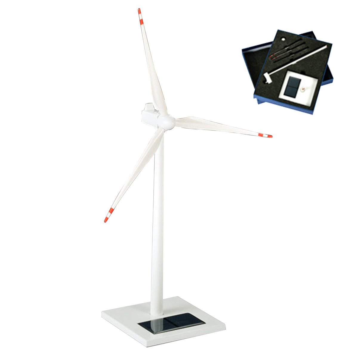 Metal Solar Windmill Model (White with 300 RPM Rotation Speed/Silver with 8-10 RPM Rotation Speed) - cubertime
