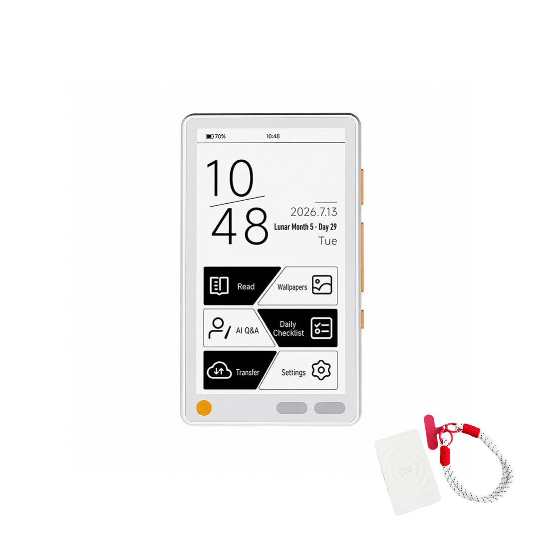 Metalio E-INK4 Plus AI E-Reader, 4.7-Inch 297 PPI E-Ink Touchscreen with Front Light, 2000 mAh Battery, Voice AI, Translation, AI Drawing, Open-Source Firmware, Wi-Fi, 16GB TF Card Included - cubertime