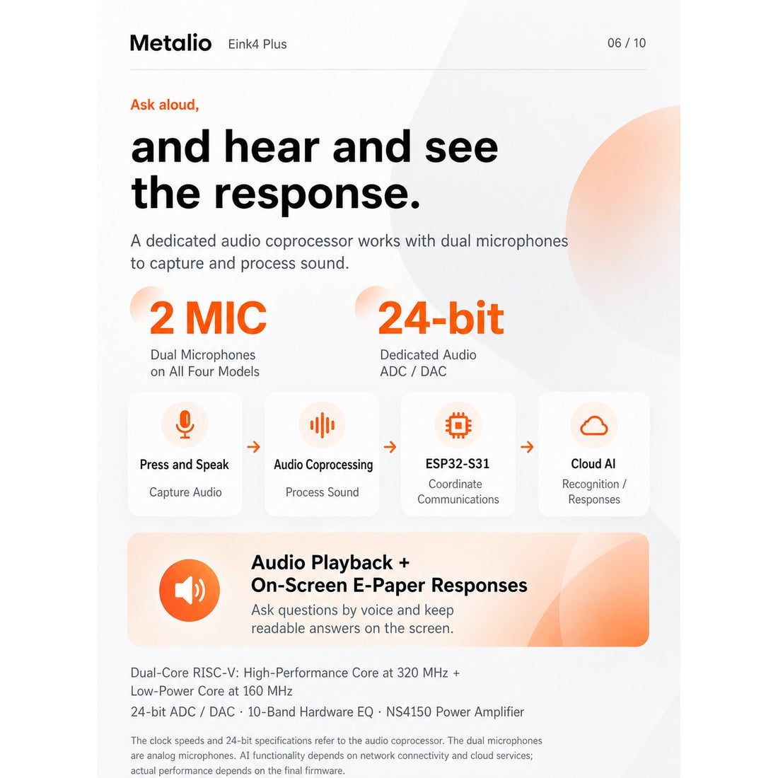 Metalio E-INK4 Plus AI E-Reader, 4.7-Inch 297 PPI E-Ink Touchscreen with Front Light, 2000 mAh Battery, Voice AI, Translation, AI Drawing, Open-Source Firmware, Wi-Fi, 16GB TF Card Included - cubertime