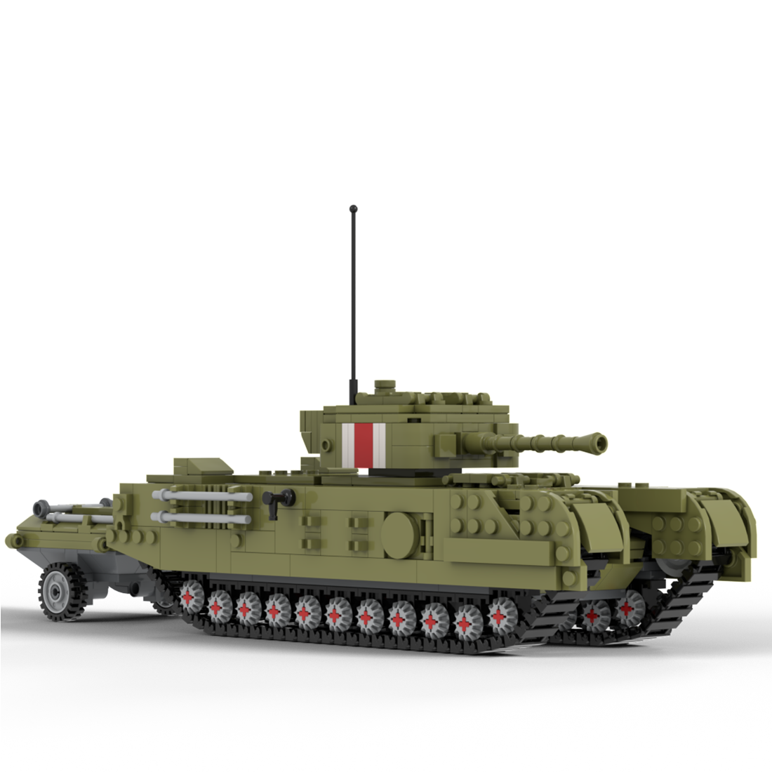 Mk IV (A22) Churchill Tank Military Building Blocks Set (Martin Green /903PCS) - cubertime
