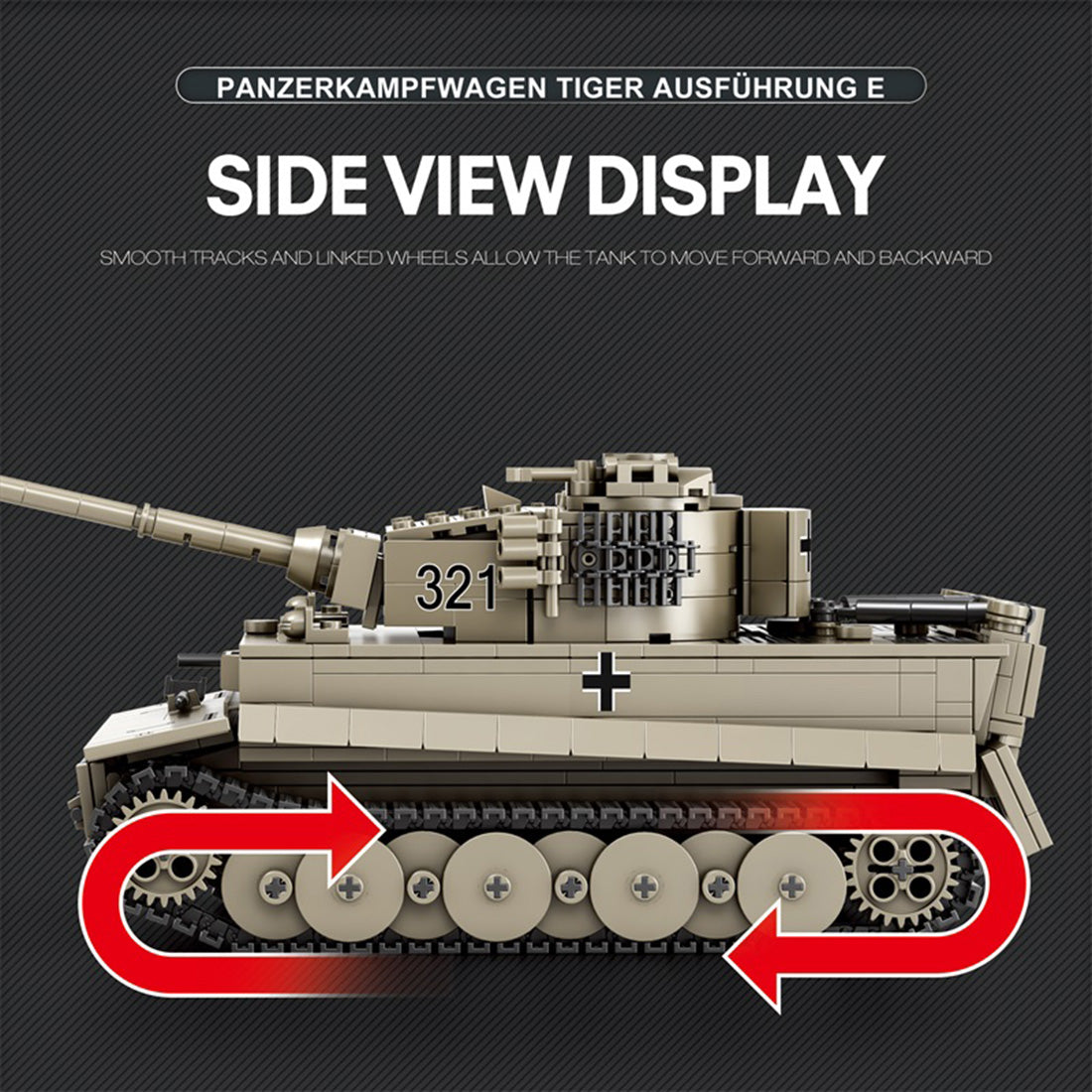 MOC 1/28 Scale German Tank Military MOC DIY Assembly Toy Building Blocks Set (1138PCS) - cubertime