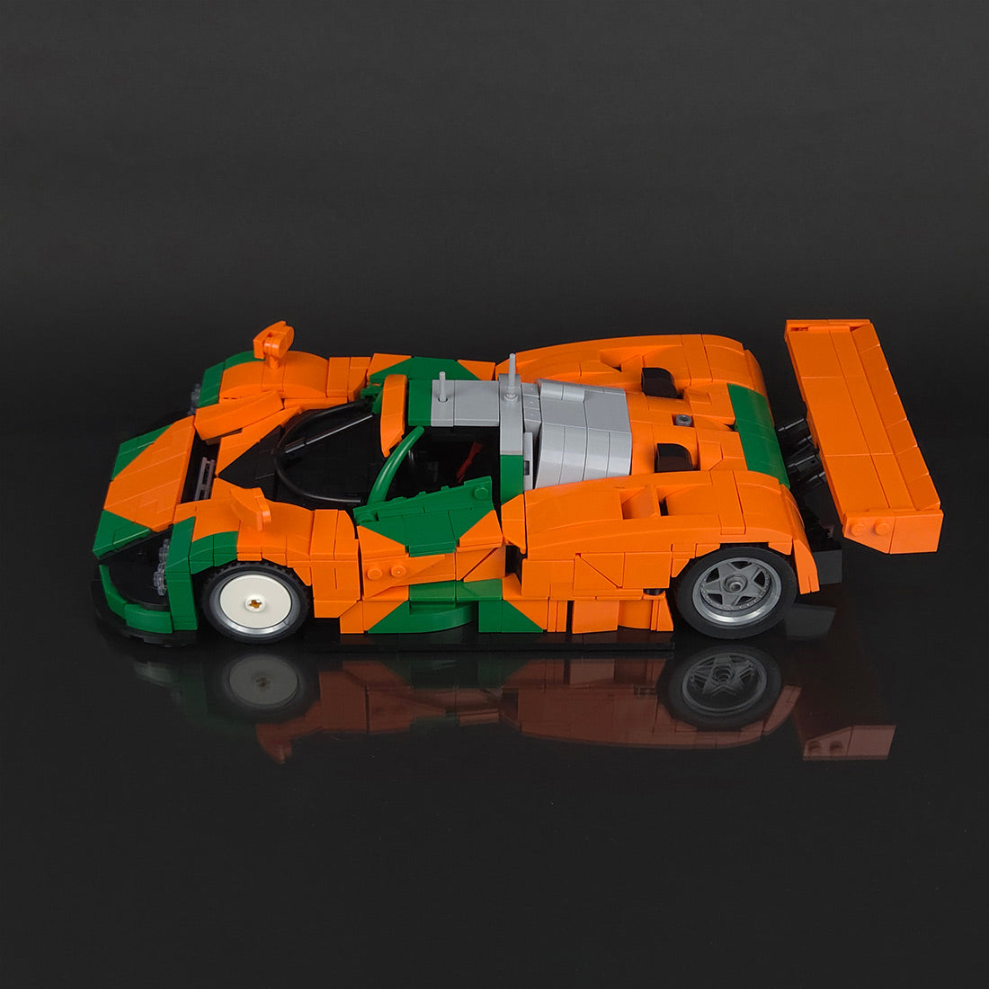 MOC Japanese Winning Racecar Building Blocks Set - Modular Sports Car Model with Removable Engine, Opening Doors, Display & Build Experience - cubertime