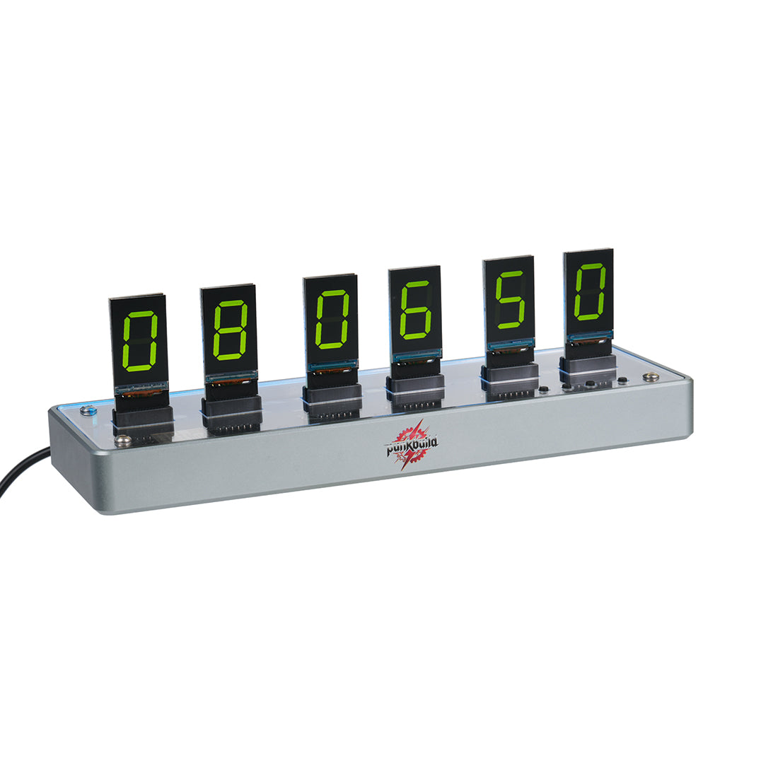 Nixie-Tube Style IPS Color Display Digital Clock, Desktop Ambient Light - cubertime