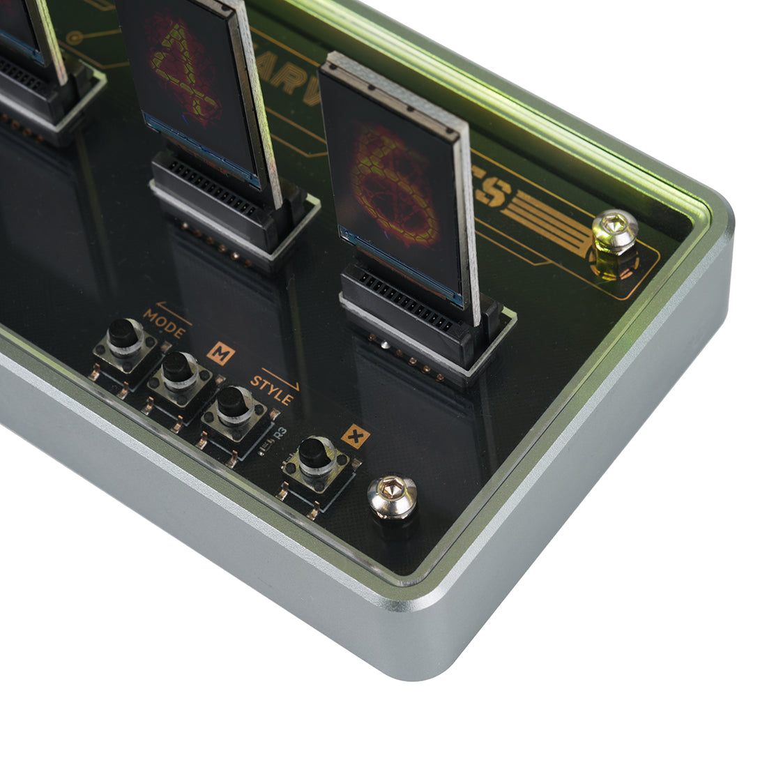 Nixie-Tube Style IPS Color Display Digital Clock, Desktop Ambient Light - cubertime