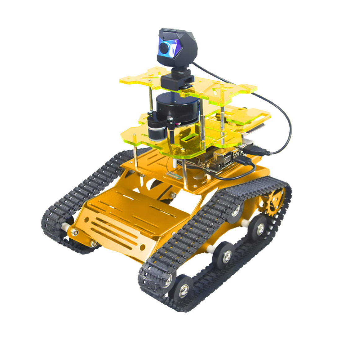Robot Car Kit, Tracked Robot Vehicle with LiDAR SLAM Mapping Navigation, ROS-Based Development Platform with Jetson Nano Controller - cubertime