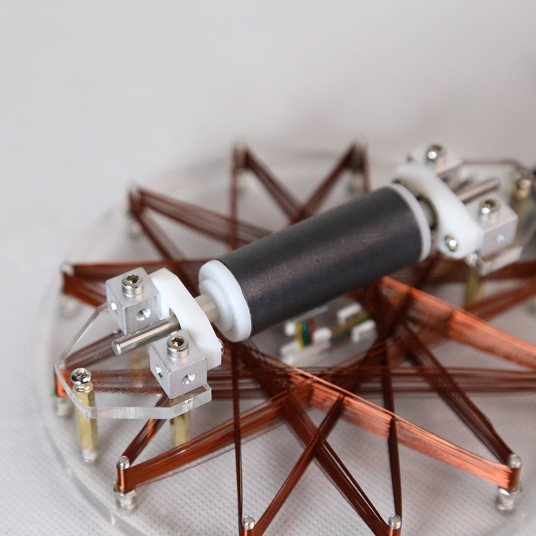 Star Coil Brushless Motor Model, Hall Sensor Motor STEM Demonstration Kit, Powered Desktop Display, Transparent Acrylic Engineering Model, Science Education & Tech Desk Decor - cubertime