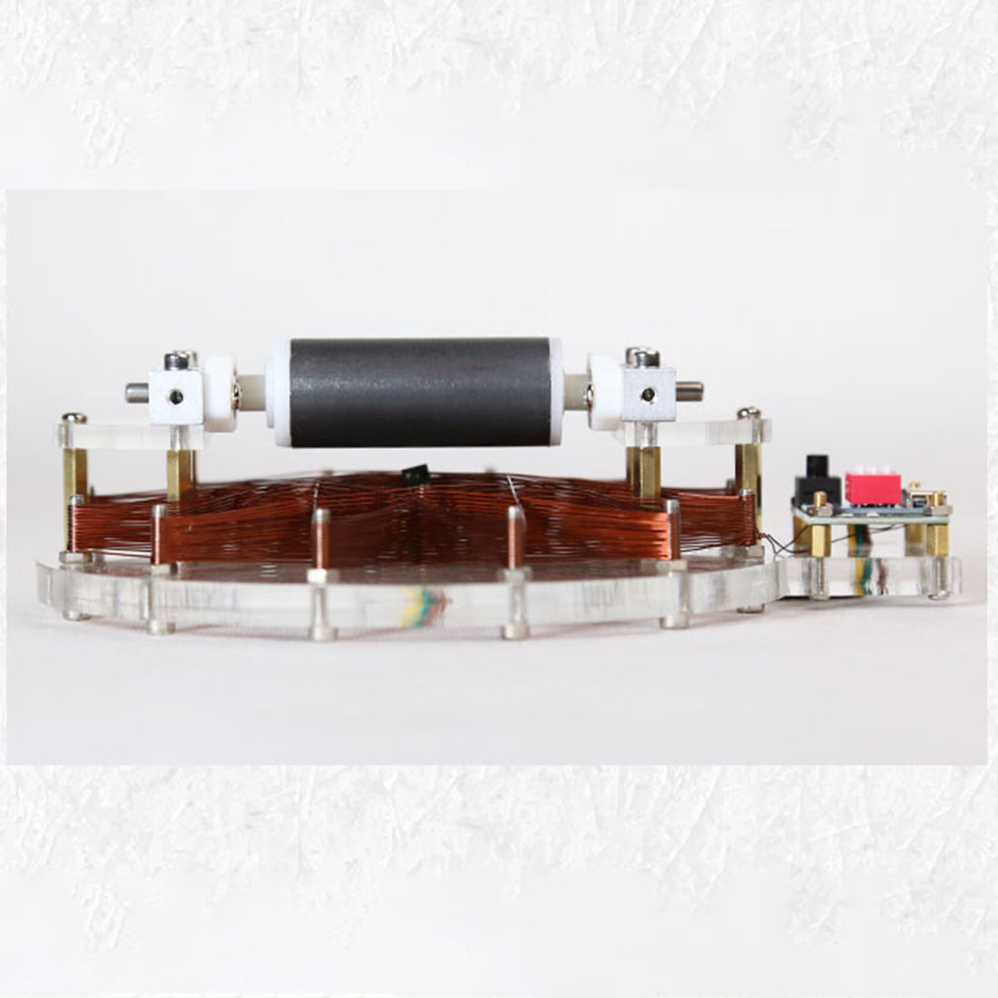 Star Coil Brushless Motor Model, Hall Sensor Motor STEM Demonstration Kit, Powered Desktop Display, Transparent Acrylic Engineering Model, Science Education & Tech Desk Decor - cubertime