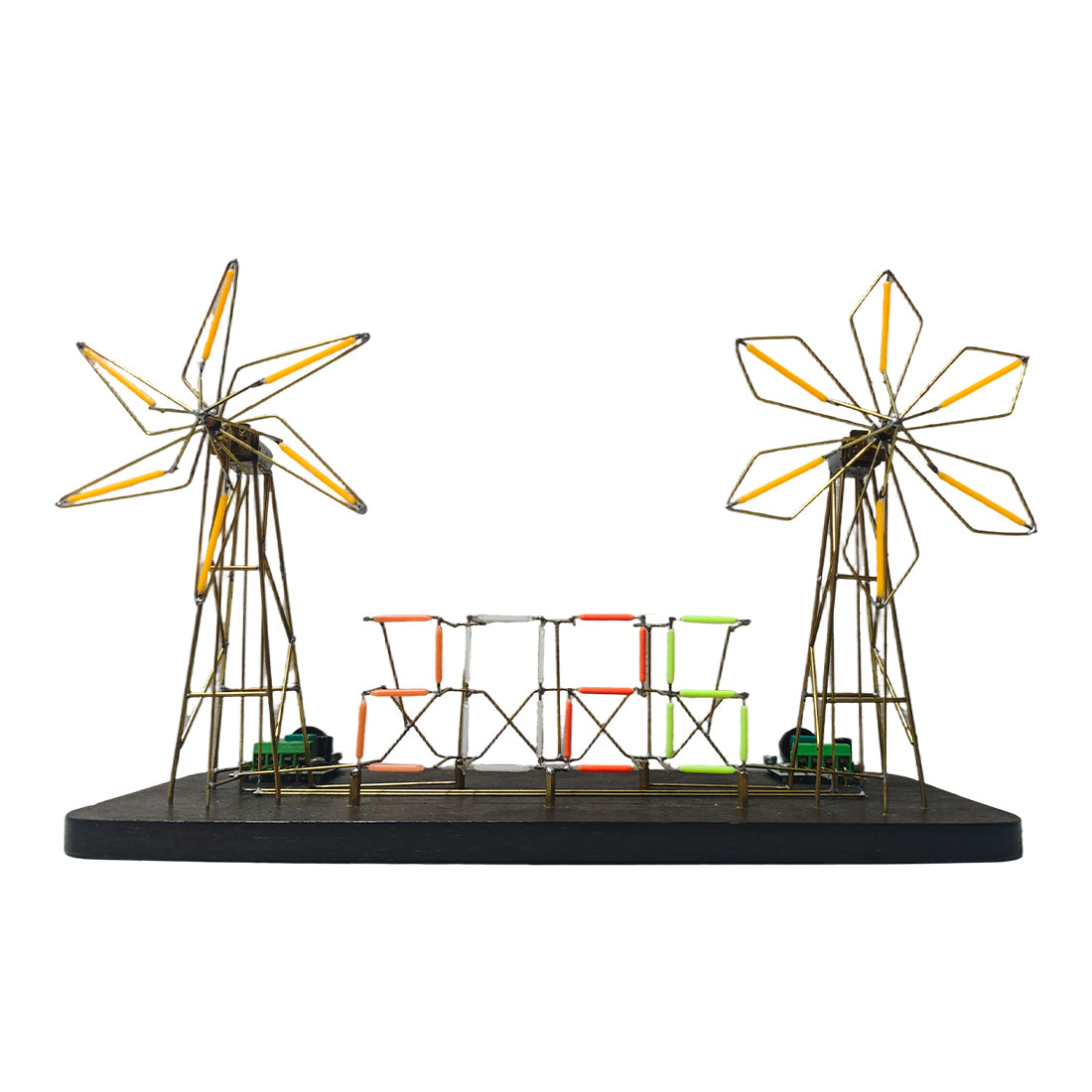 Vintage Industrial Style 2026 Windmill Lamp Metal Wire DIY Sculpture Kit - cubertime