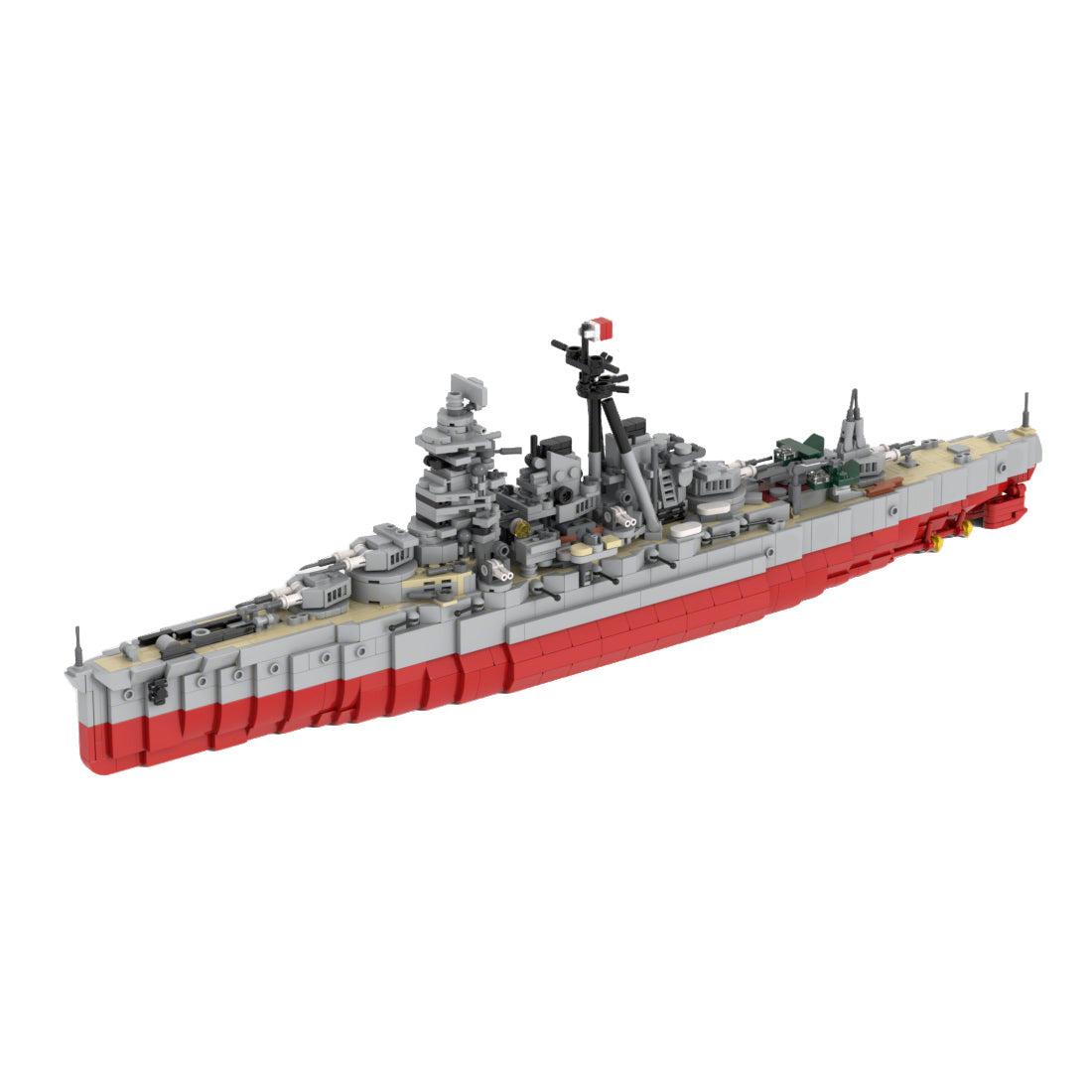 WW2 Japanese Warship Hiei Battleship DIY Military Building Blcoks Set(1832PCS)- cubertime