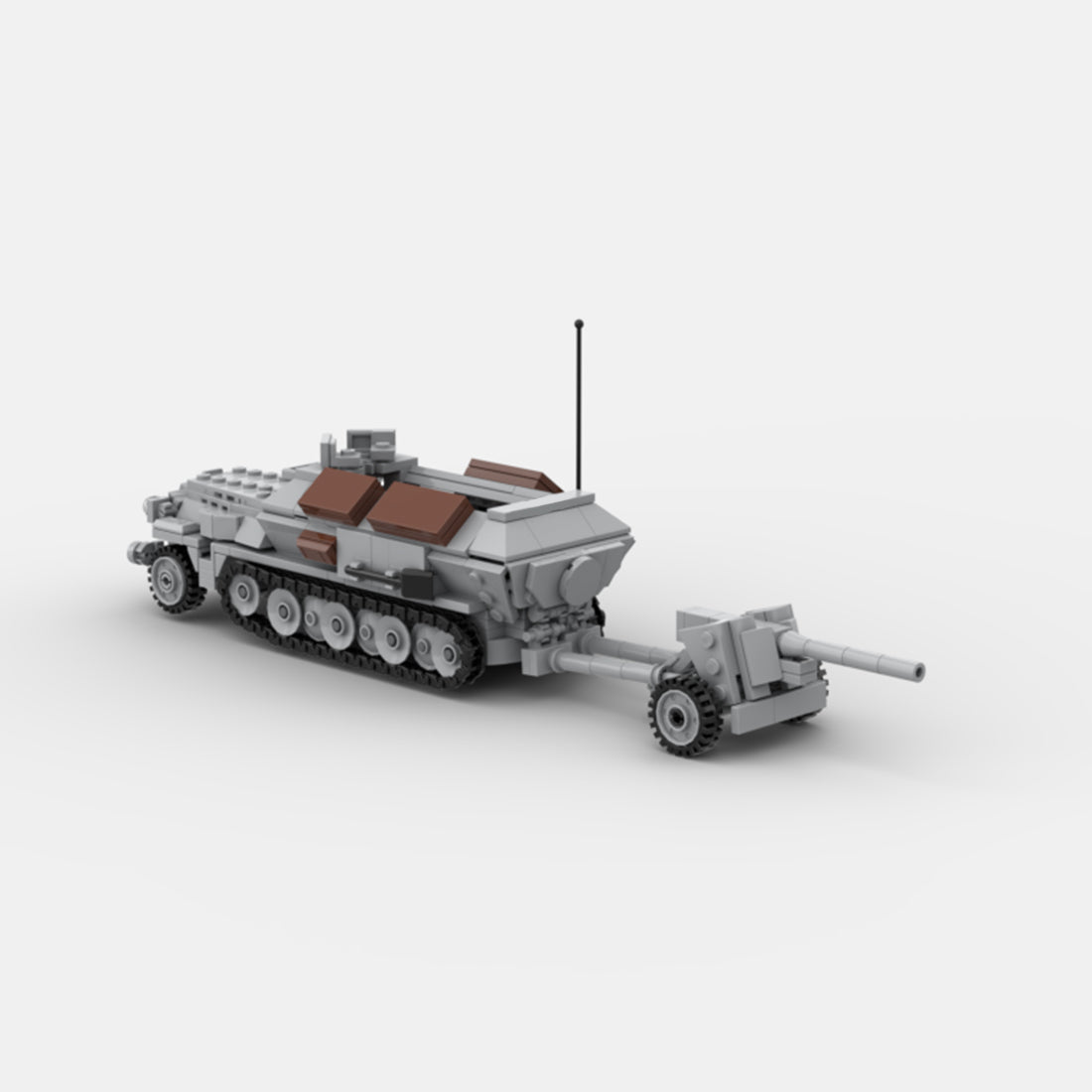 World War II SDKF-251 006 German Half-Tracked Armoured Personnel Carrier Building Blocks Set(589PCS) - cubertime