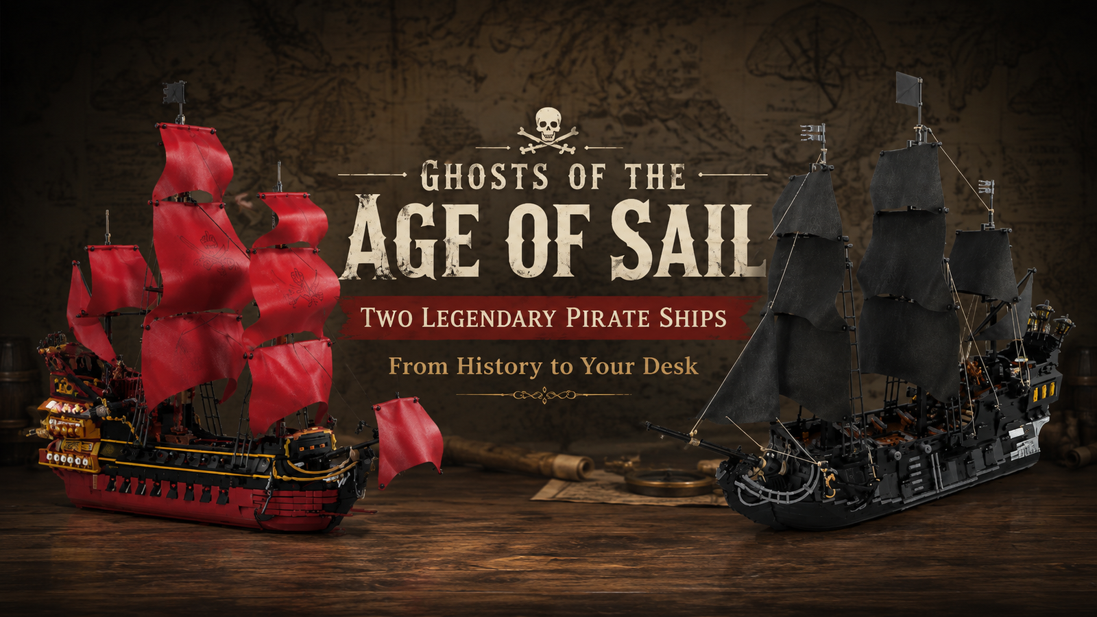 Ghosts of the Age of Sail: 2 Legendary Pirate Ships for Your Desk