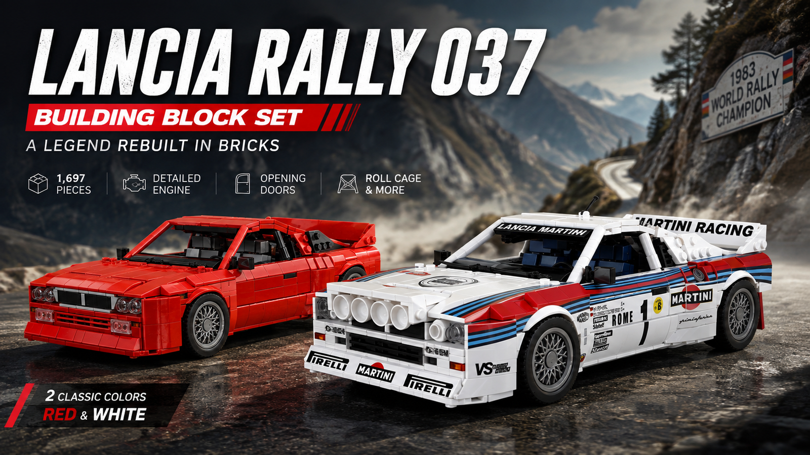 Lancia Rally 037 Building Block Set: Rebuild a Group B Legend