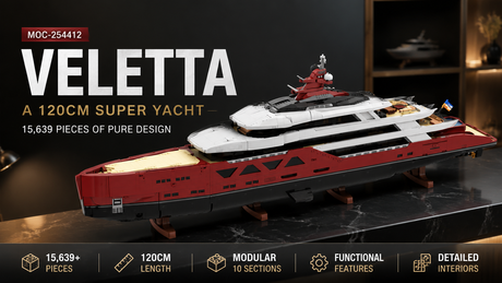 VELETTA: The 15,639-Piece Superyacht That Redefines What a Building Block Model Can Be