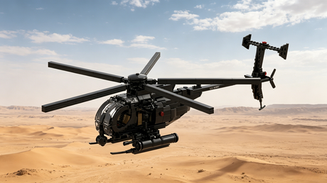 The Killer Egg: MH-6 Little Bird Comes to Life in Building Blocks