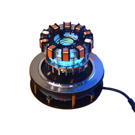 1/1 Scale MK1/MK2 Arc Reactor Floating Rotating LED Tech Desk Ornament - cubertime