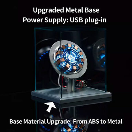1/1 Scale MK1 Heart-shaped Arc Reactor Tech Desk Ornament (Metal Base Version) - cubertime