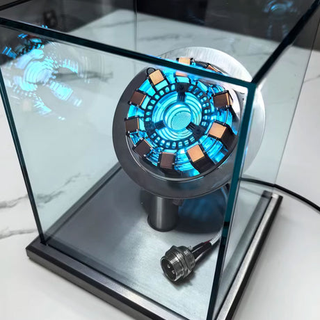 1/1 Scale MK1 Heart-shaped Arc Reactor Tech Desk Ornament (Metal Base Version) - cubertime