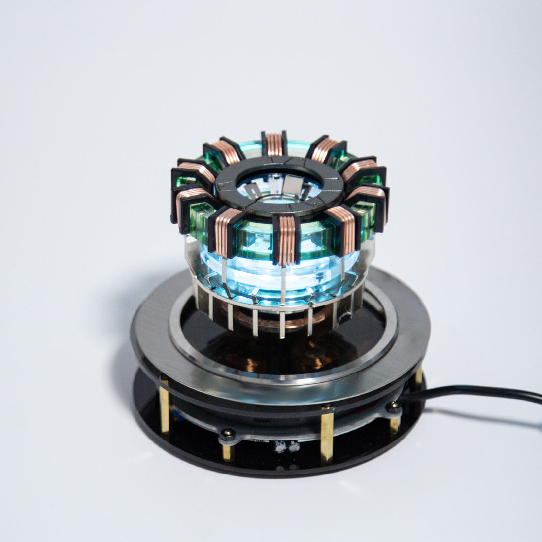 1/1 Scale MK1/MK2 Arc Reactor Floating Rotating LED Tech Desk Ornament - cubertime