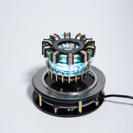 1/1 Scale MK1/MK2 Arc Reactor Floating Rotating LED Tech Desk Ornament - cubertime