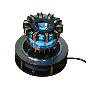 1/1 Scale MK1/MK2 Arc Reactor Floating Rotating LED Tech Desk Ornament - cubertime