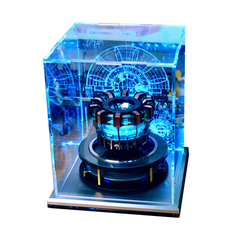 1/1 Scale MK1/MK2 Arc Reactor Floating Rotating LED Tech Desk Ornament - cubertime
