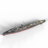 MOC 1/200 Scale WWII German Light Cruiser Building Block Model with Display Stand(2498PCS) - cubertime