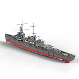 MOC 1/200 Scale WWII German Light Cruiser Building Block Model with Display Stand(2498PCS) - cubertime