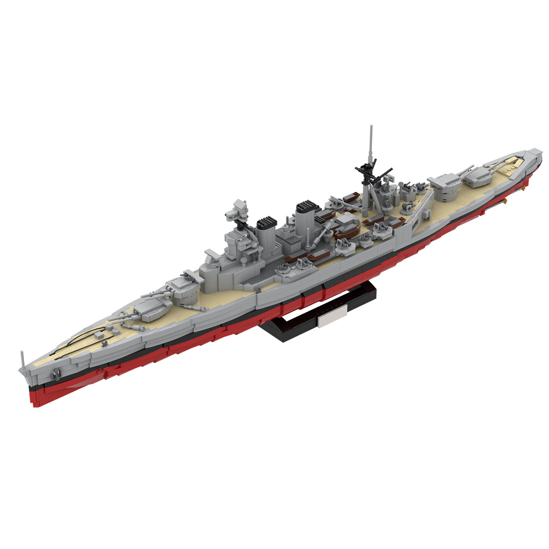 MOC 1/300 Scale HMS Hood Battlecruiser Building Blocks, Military Warship Naval Display Construction Set for Adult Collectors (2751PCS) - cubertime