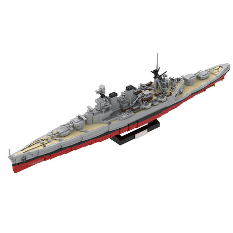 MOC 1/300 Scale HMS Hood Battlecruiser Building Blocks, Military Warship Naval Display Construction Set for Adult Collectors (2751PCS) - cubertime
