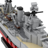MOC 1/300 Scale HMS Hood Battlecruiser Building Blocks, Military Warship Naval Display Construction Set for Adult Collectors (2751PCS) - cubertime