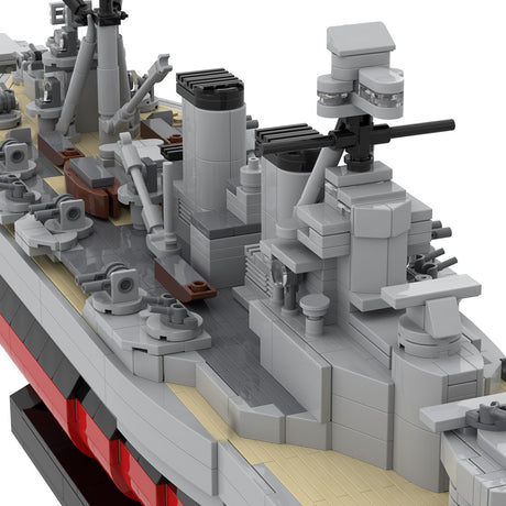 MOC 1/300 Scale HMS Hood Battlecruiser Building Blocks, Military Warship Naval Display Construction Set for Adult Collectors (2751PCS) - cubertime