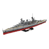 MOC 1/300 Scale HMS Hood Battlecruiser Building Blocks, Military Warship Naval Display Construction Set for Adult Collectors (2751PCS) - cubertime