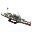 MOC 1/300 Scale HMS Suffolk Heavy Cruiser Building Blocks, Military Warship Model Naval Display Construction Set with Display Stand for Adult Collectors (1656PCS/Camouflage Version) - cubertime