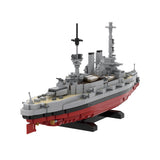 MOC 1/300 Scale SMS Schleswig-Holstein Battleship Building Blocks, Military Series Historic Deutschland-Class Brick Warship Display Set (1439PCS) - cubertime
