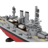 MOC 1/300 Scale SMS Schleswig-Holstein Battleship Building Blocks, Military Series Historic Deutschland-Class Brick Warship Display Set (1439PCS) - cubertime